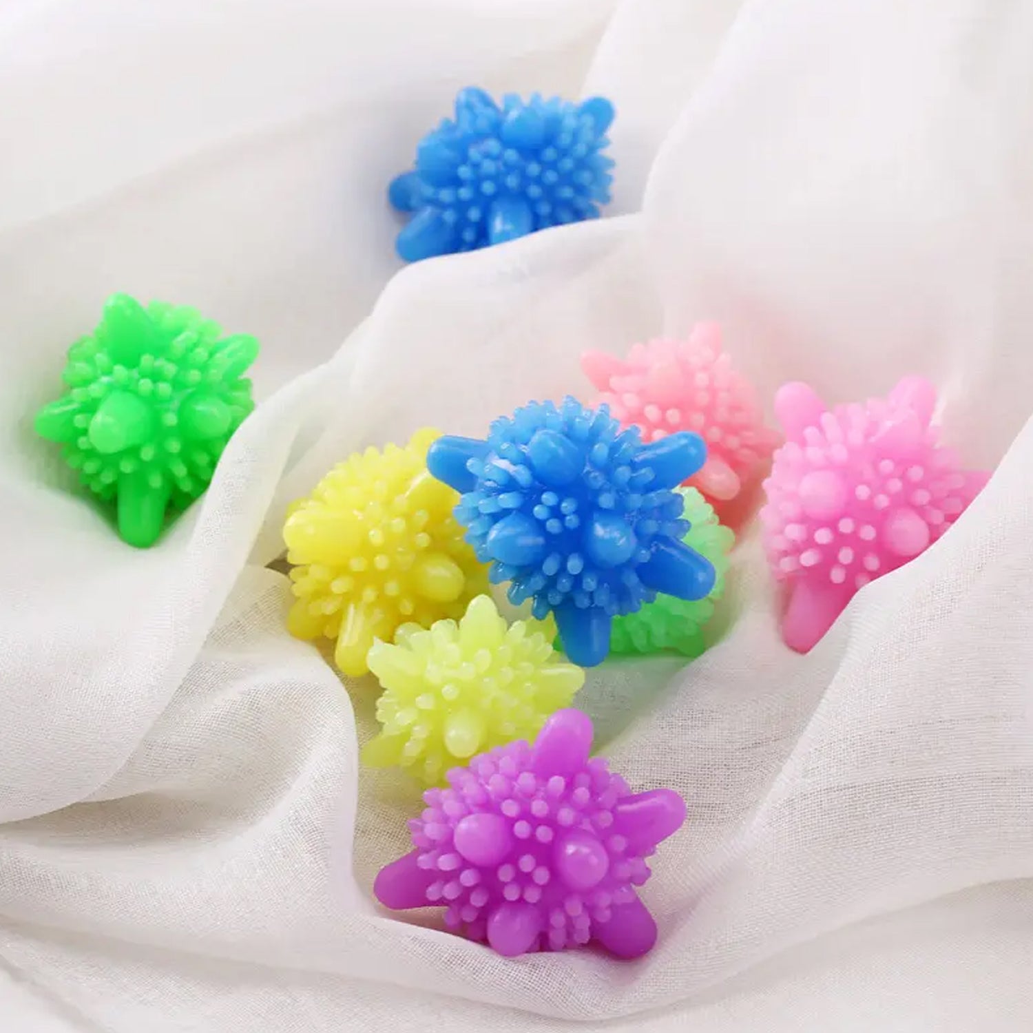 Soft Star Laundry Dryer Balls – 10-Piece Multi-Color Clothes Softener Soft Star Laundry Dryer Balls – 10-Piece Multi-Color Clothes Softener